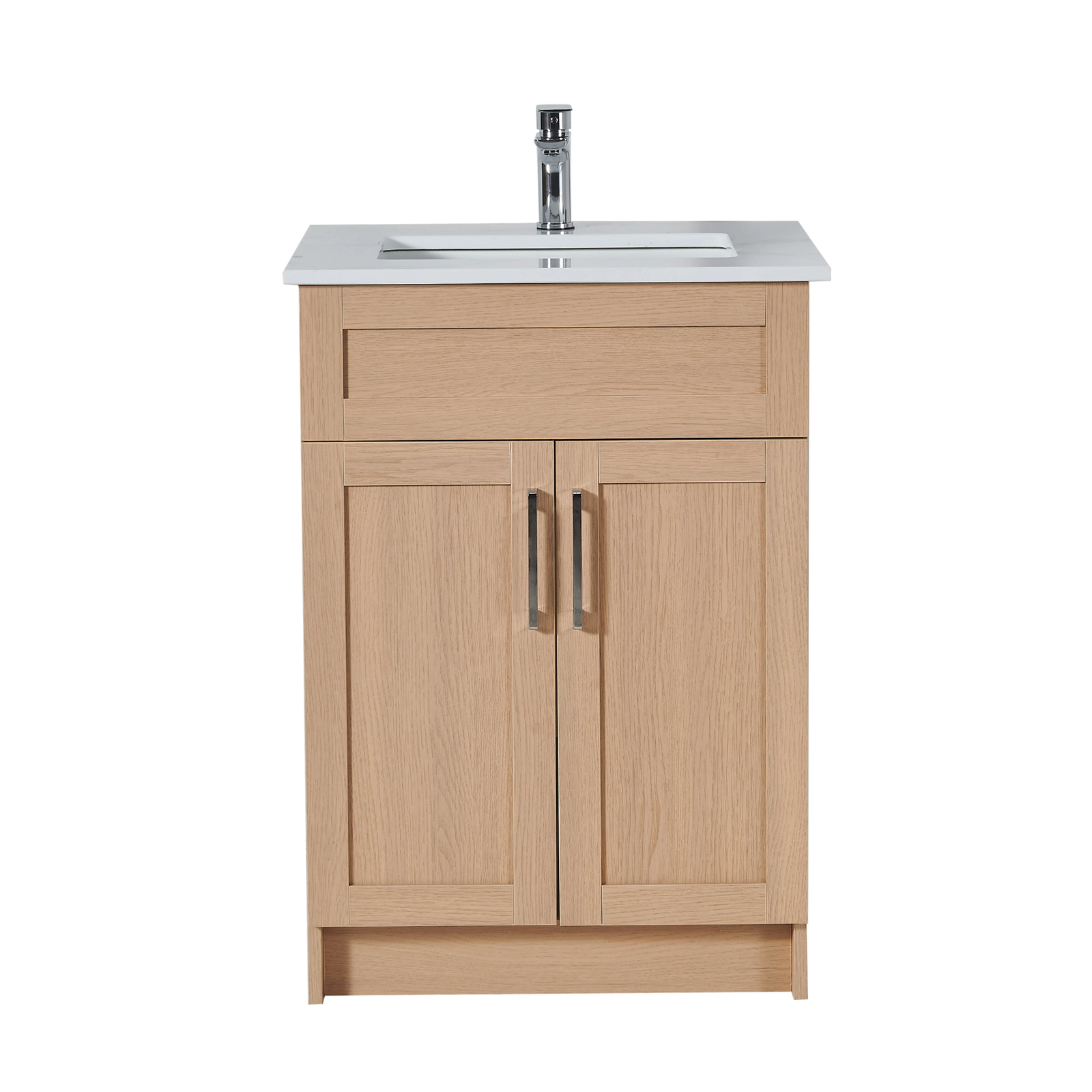 24″ Bathroom Vanity Oak Light (MDF) Free Standing