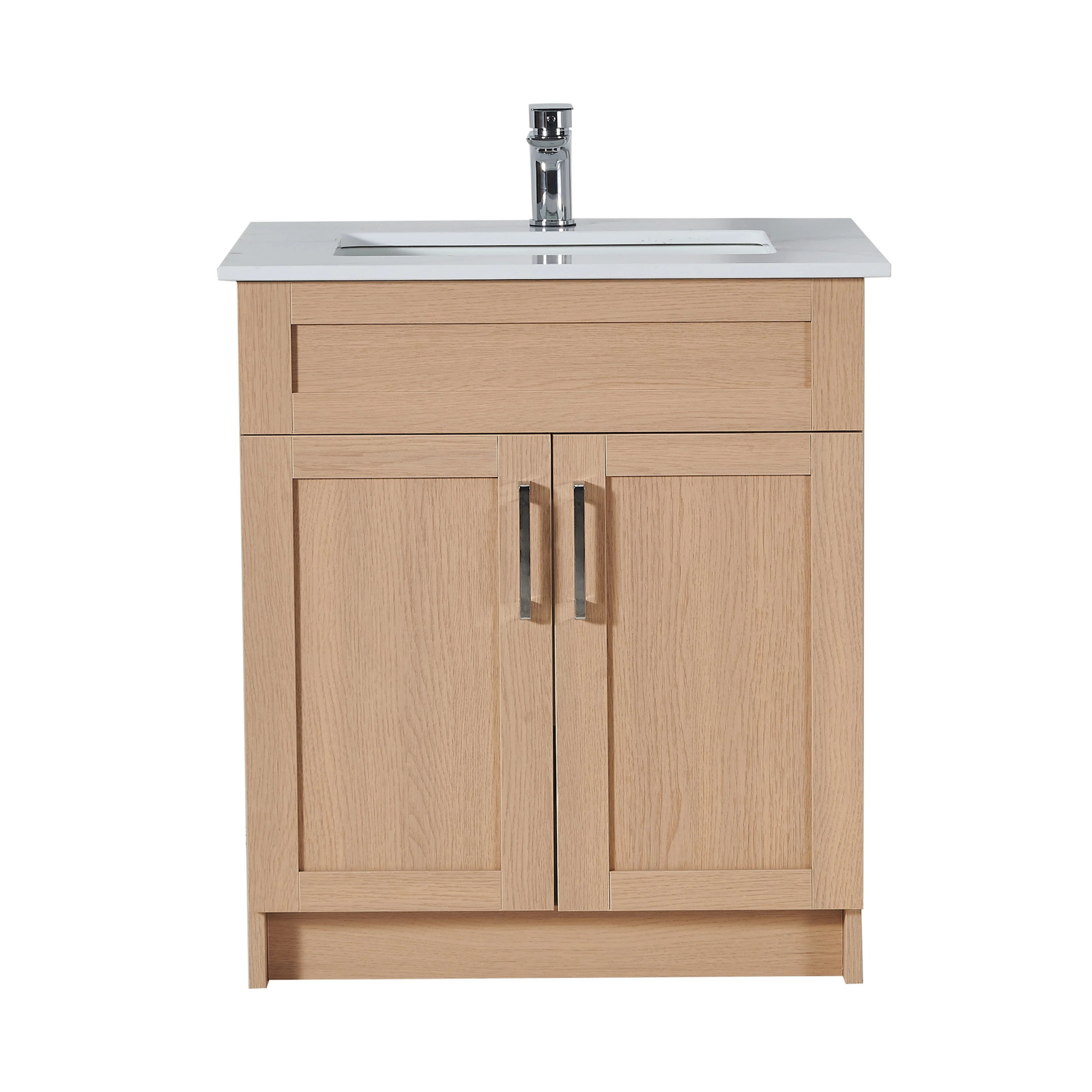 30″ Bathroom Vanity Oak Light (MDF) Free Standing