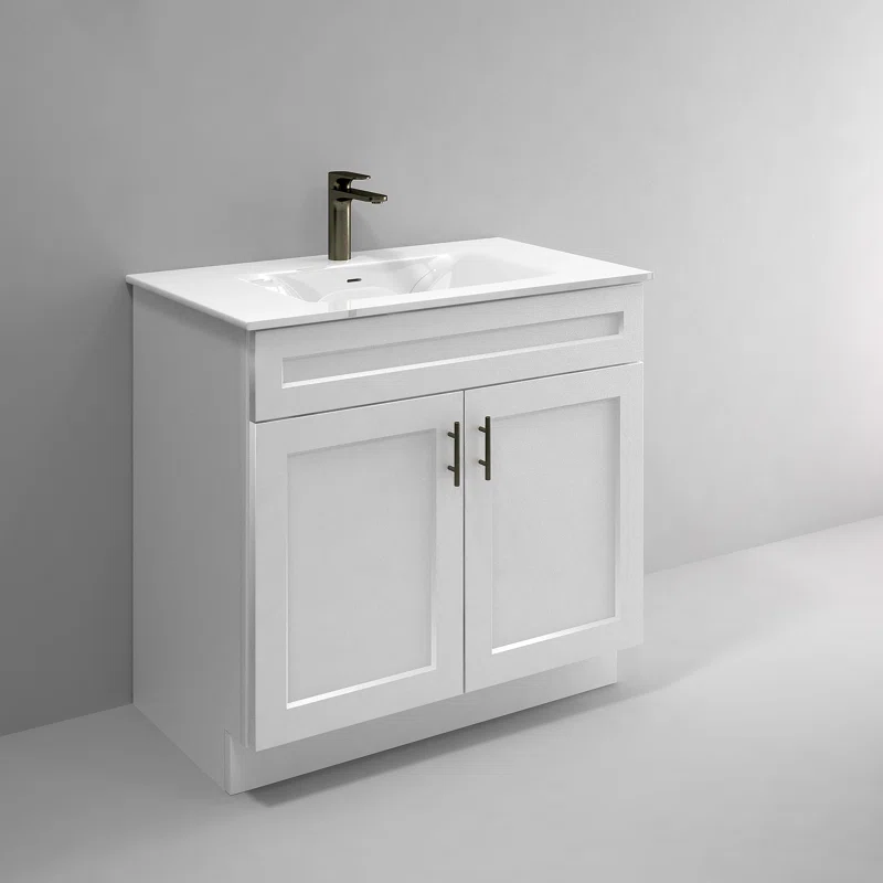 36''+Single+Bathroom+Vanity+Base+Cabinet+in+White+Shaker