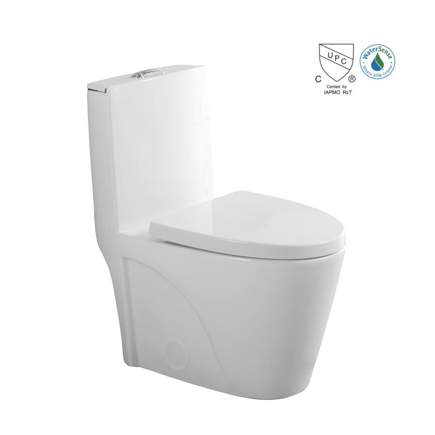 VOXX-0382Y Elongate High Efficiency 1-Piece Toilet – Dual Flush