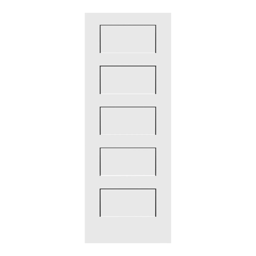 Shaker 5-Panel Solid Core Interior Door- 84", 90" & 96" Tall