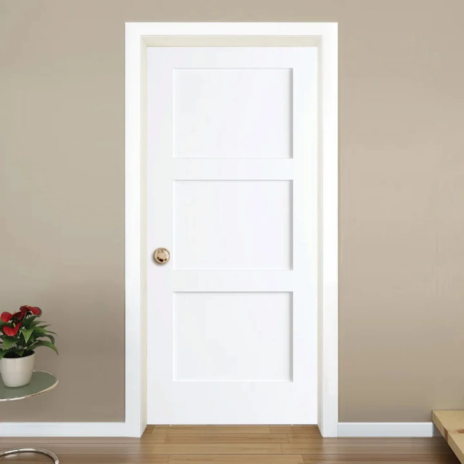 Shaker 3-Panel Solid Core Interior Door- 80” Tall - Image 6